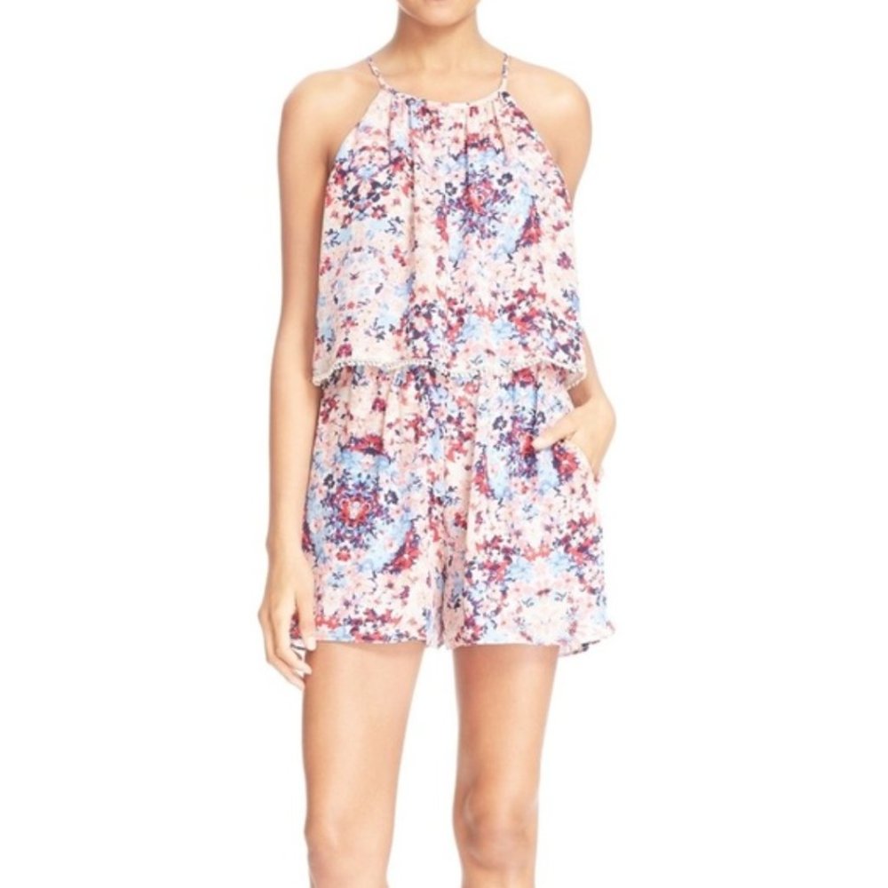 Parker Catamaran Pink Pompom Romper in size S